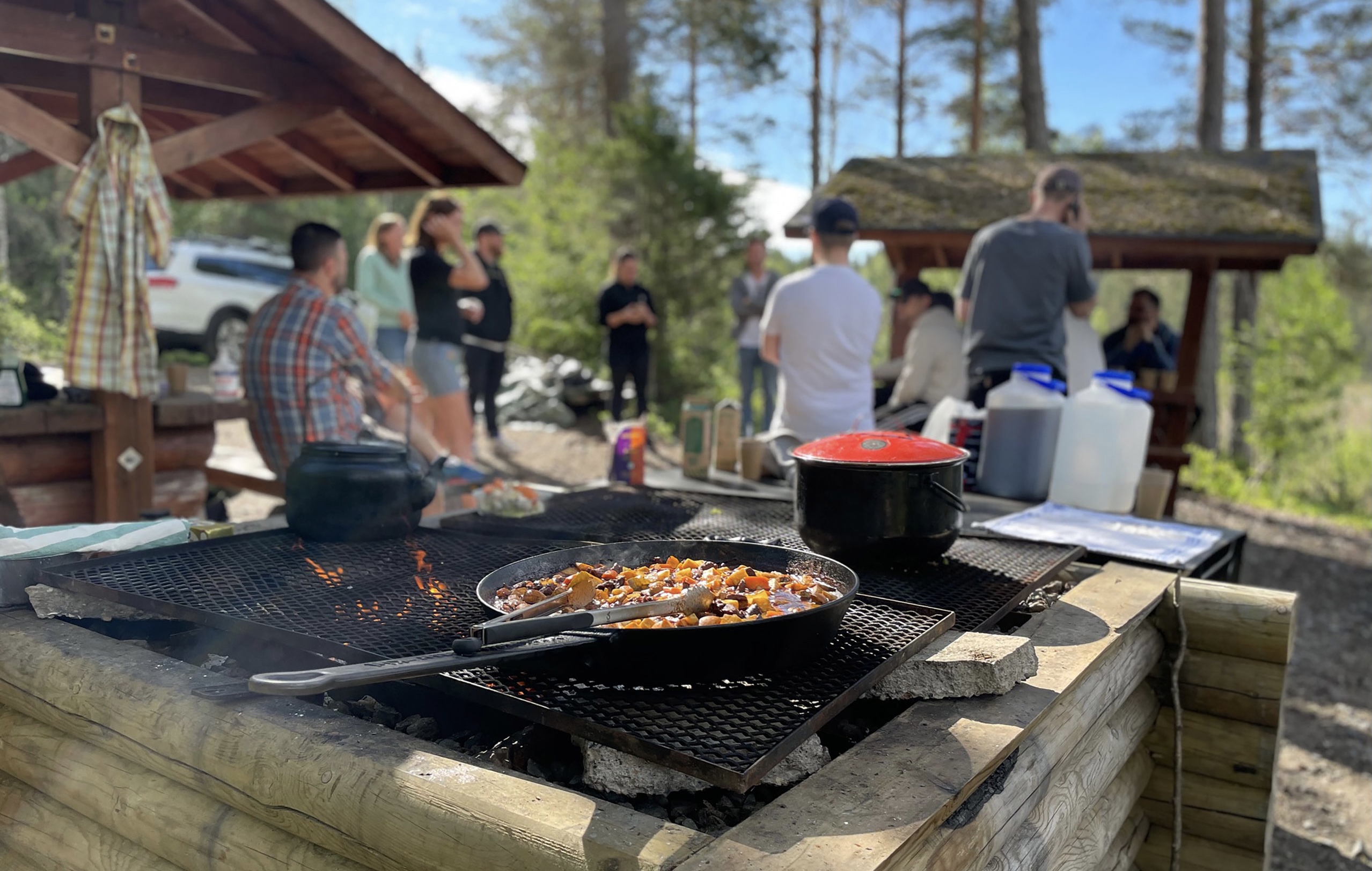 Matlagning vid sjön